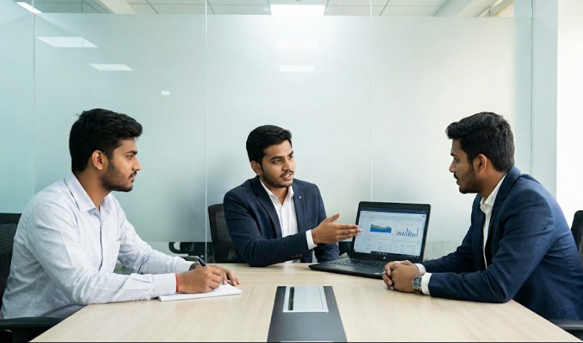 Team collaborating on IT solutions